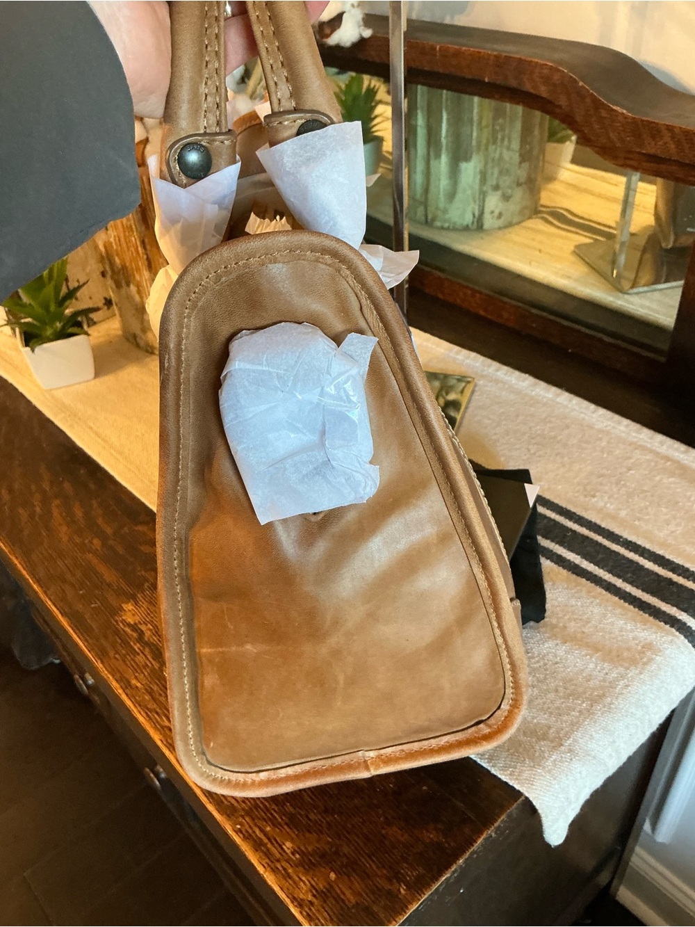 Frye Tan Leather Satchel - Picture 5 of 12
